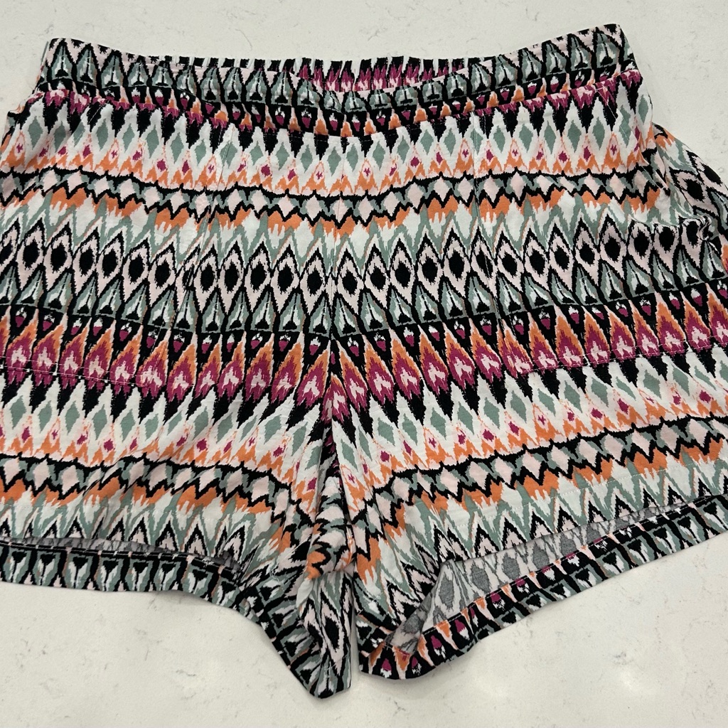 (3 For $10) Wildfox High Waist Patterned Shorts - Black, Pink, Orange, White